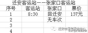 迁安客运站最新时刻表运营表，需要出行的朋友注意啦！