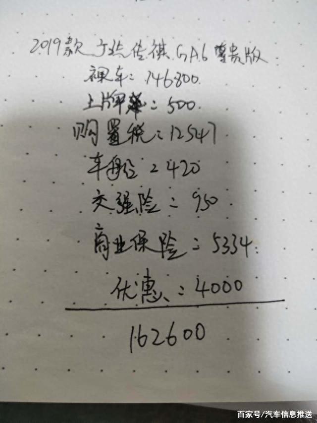 最后花162600元提一辆传祺GA6，这个价格贵吗？看完就明白了！