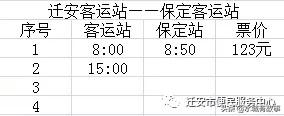 迁安客运站最新时刻表运营表，需要出行的朋友注意啦！