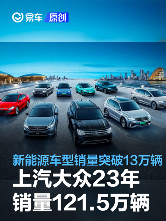 上汽大众2023全年销量121.5万辆 新能源车型累计销量破13万辆