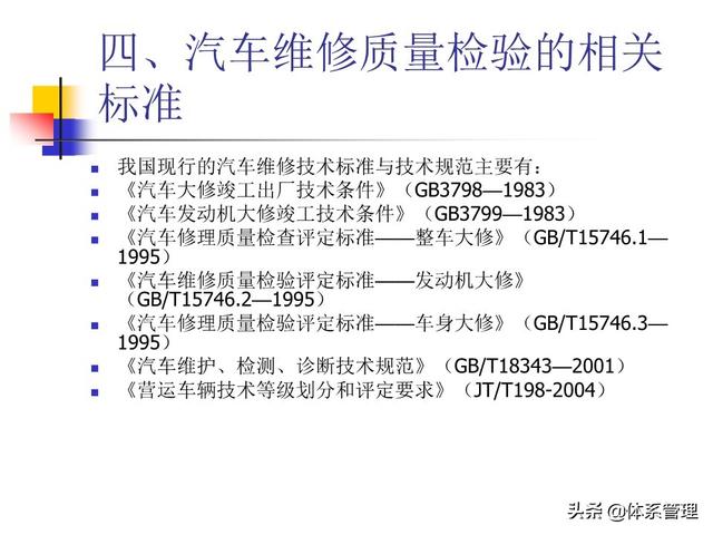 「体系管理」第6章汽车维修质量管理