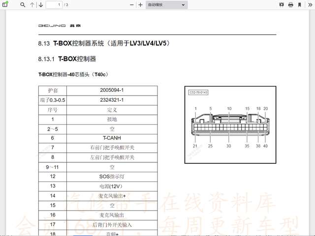 汽修帮手汽车维修资料库往期更新合集——北汽北京车系