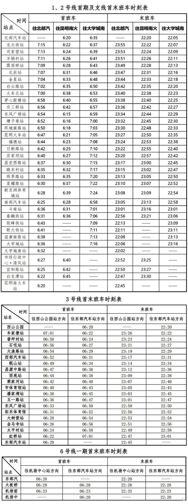 收藏丨昆明最新交通信息汇总：公交、地铁、动车、班车都在这里了